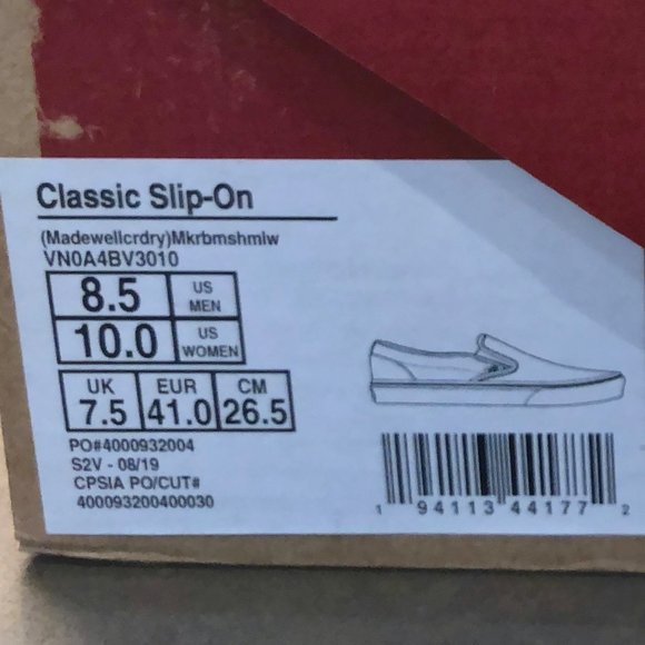 Madewell x Vans Slip-On in Corduroy & Sherpa NEW - Picture 5 of 6